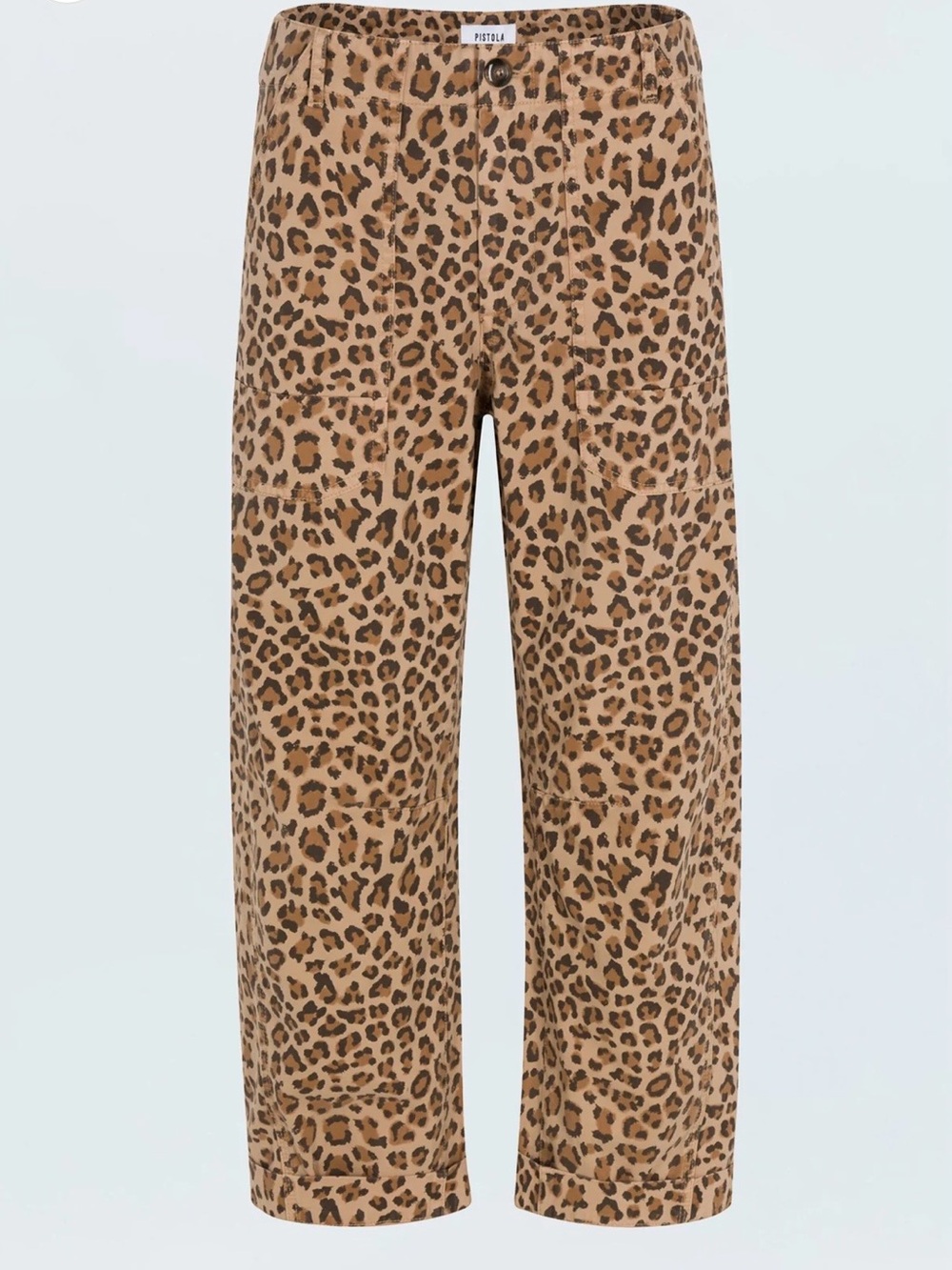 pistola Leopard-Print Pants in Tan & Black TORI UTILITY PANT - FELINE